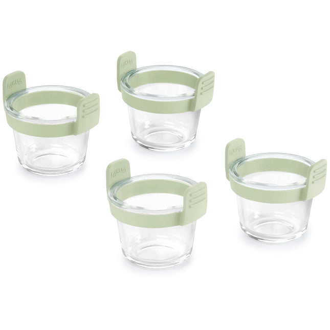 Lot LEKUE x4 mini plat en verre rond pour airfryer