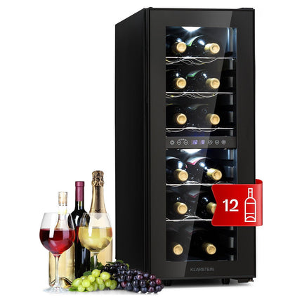 Cave à vin de service KLARSTEIN Shiraz 12 Duo - 42L - Noir