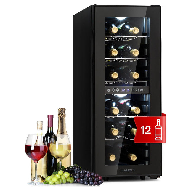 Cave à vin de service KLARSTEIN Shiraz 12 Duo - 42L - Noir