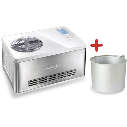 Turbine à glace LAGRANGE Glaces Pro 2L double cuve 419022