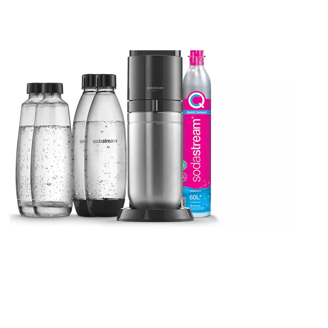 Machine à soda SODASTREAM DUO Noire Pack 2 carafes + 2 bouteilles