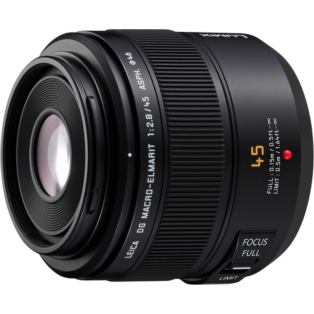 Objectif pour Hybride PANASONIC 45mm f/2.8 Macro Leica DG Elmarit