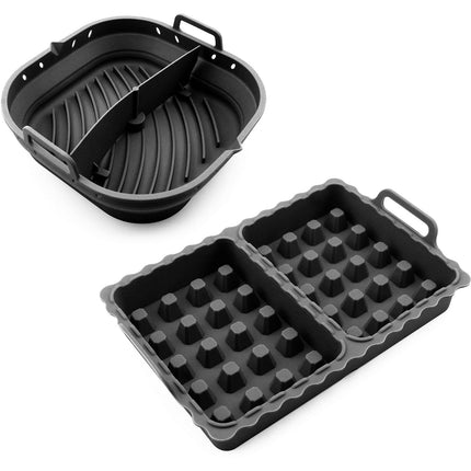 moule LIVOO set de 2 accessoires Airfryer - Rétractable avec séparateur & Spécial gaufres
