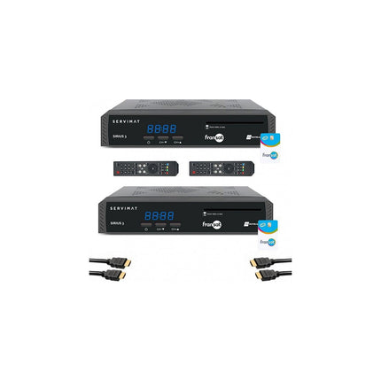 Décodeur satellite SERVIMAT Pack 2x Récepteurs Tv Satellite Hd + Ca