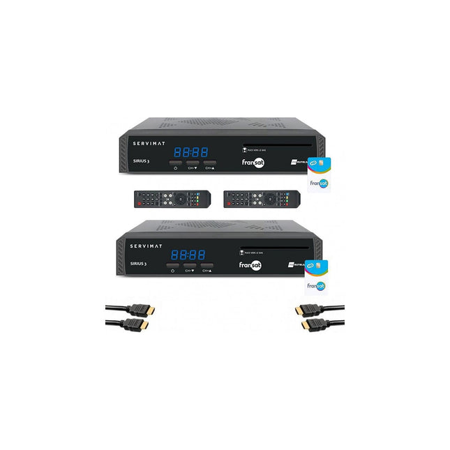 Décodeur satellite SERVIMAT Pack 2x Récepteurs Tv Satellite Hd + Ca