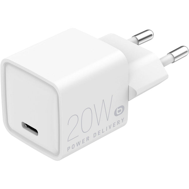 Chargeur ESSENTIELB 20W charge rapide USB-C Blanc