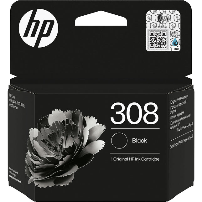 Cartouche d'encre HP Originale 308 Noire Standard - 7N0W6AE
