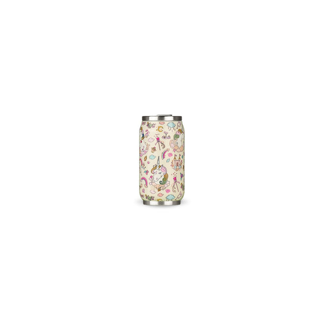Gourde LES ARTISTES Canette Licorne Ivoire bril 280ml