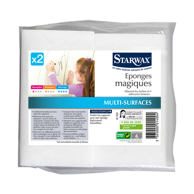 Eponge STARWAX EPONGES MAGIQUES X2