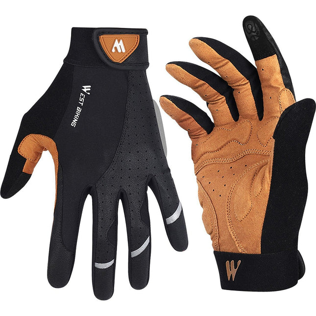 Gants AVIZAR Gants tactiles Fonction Noir et Marron S