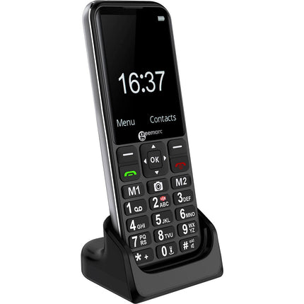 Téléphone sans fil GEEMARC Bouton SOS - Saisie Vocale - Noir