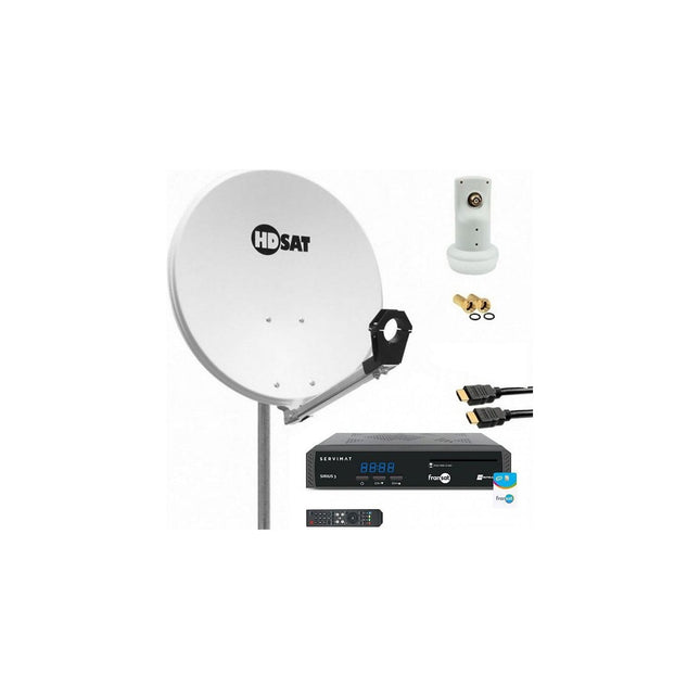 Antenne parabolique HDSAT Pack Hdsat Parabole Satellite Acier 60cm