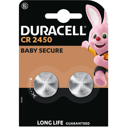 Pile DURACELL CR 2450 x2 3V Lithium sécurité enfant
