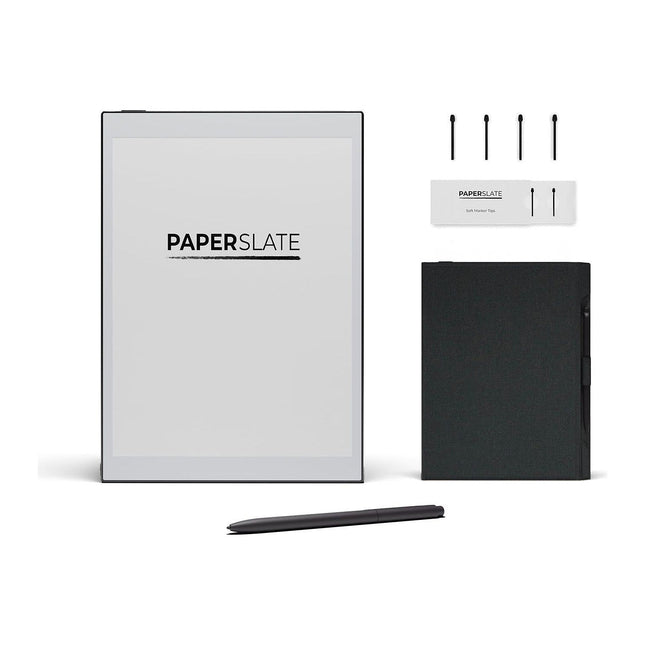 Bloc-notes numérique PAPERSLATE Pack + Couverture Grise + 4 Mines