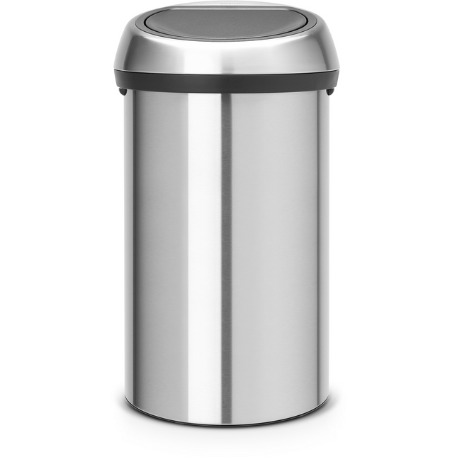 Poubelle de cuisine manuelle BRABANTIA Touch Bin Matt Steel 60 L