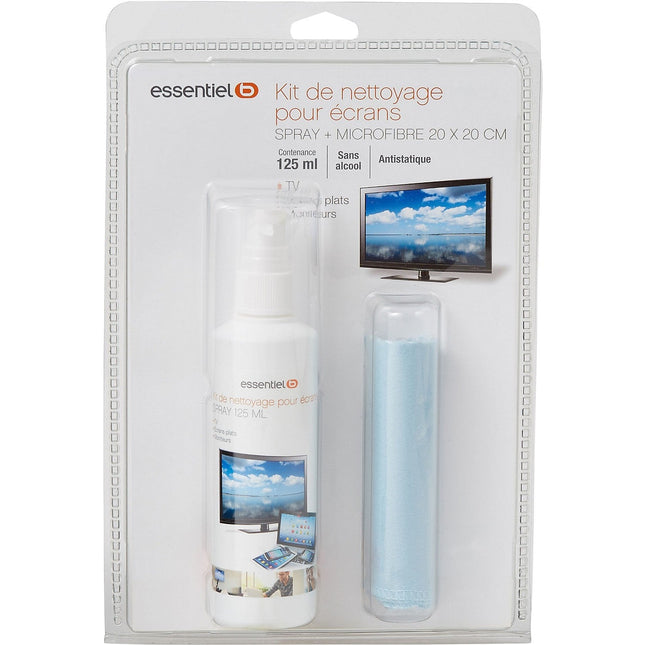 Kit de nettoyage ESSENTIELB spray 125ml+micro fibre 20x20cm