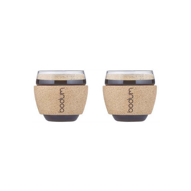 Mug isotherme BODUM 2 VERRES 0.1L BANDE EN LIEGE