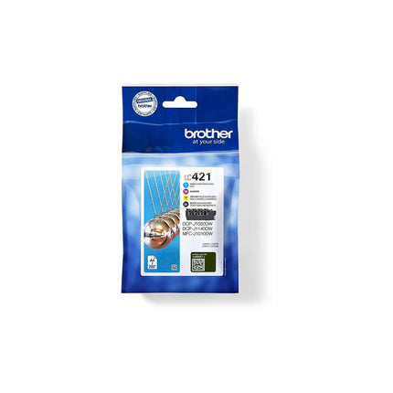 Cartouche d'encre BROTHER Pack Multipack 4 Originales LC421 (Noir + 3 Couleurs) - LC421VAL