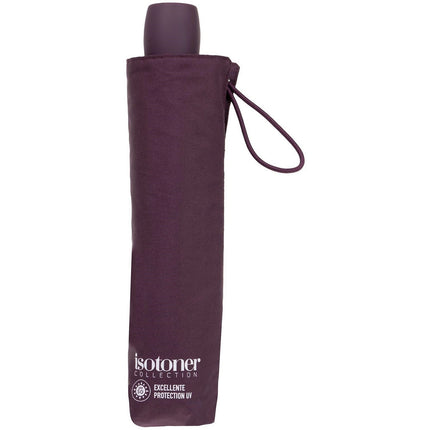 Parapluie ISOTONER 3 sections acier/alu/carbone Slim Pourpr