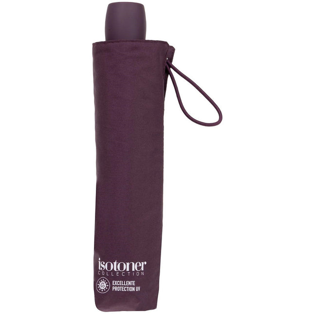 Parapluie ISOTONER 3 sections acier/alu/carbone Slim Pourpr