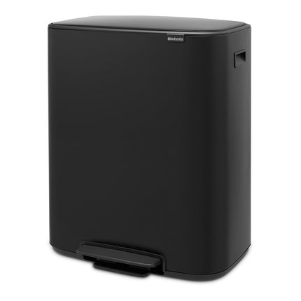 Poubelle de cuisine tri sélectif BRABANTIA à Pédale Bo 2X30L Matt Black