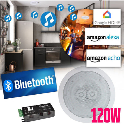Enceinte encastrable E-AUDIO Haut-parleurs 120W plafond encastrable W