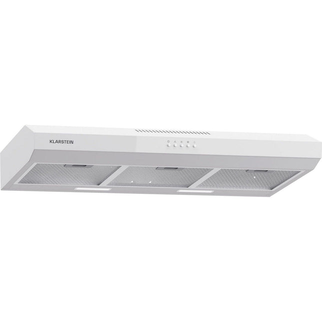 Hotte casquette KLARSTEIN Contempo 90cm encastrée 200m³/h blanc
