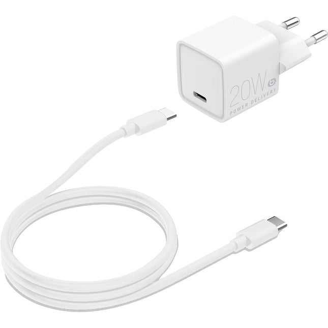 Chargeur + câble ESSENTIELB 20W charge rapide USB-C + Câble USB-C 1M