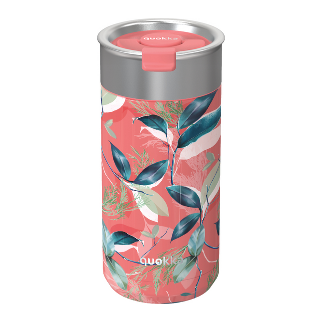 Bouteille isotherme QUOKKA acier café tee rose exotique 400ml