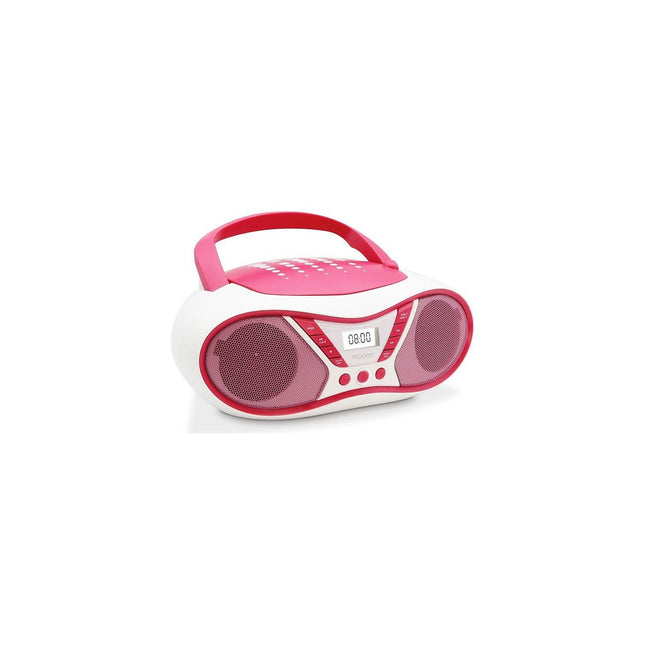 Radio CD MOOOV Lecteur CD Pop Pink avec radio FM et por