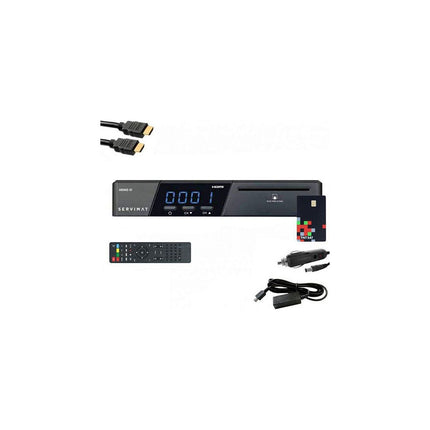 Décodeur satellite SERVIMAT Pack Récepteur Satellite Hd + Carte Tnt