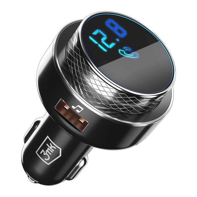 Transmetteur FM 3MK Transmetteur FM Bluetooth Chargeur Noir