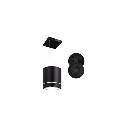 Hotte décorative îlot KLARSTEIN Tron Ambience Ø 38 cm 540 m³/h noir