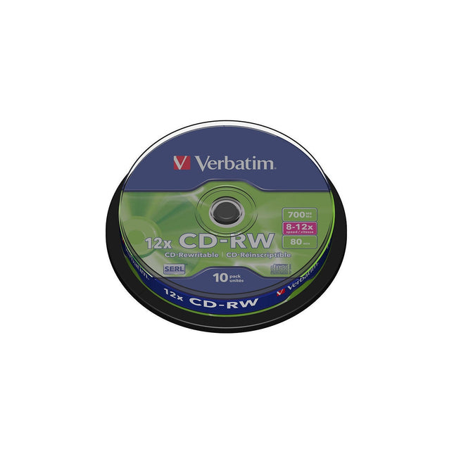 CD vierge VERBATIM CD-RW 700MB 10PK Spindle 8-12x
