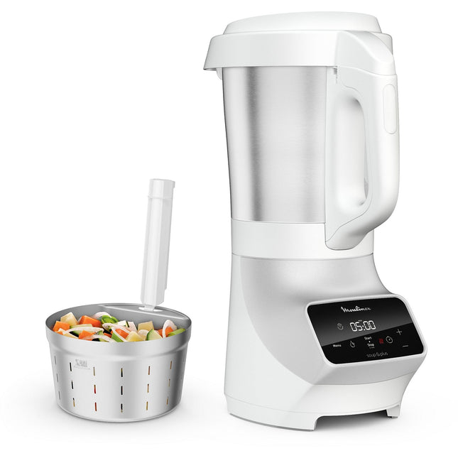 Blender chauffant MOULINEX SOUP et PLUS LM926B00 BLANC 2L + bol vapeur