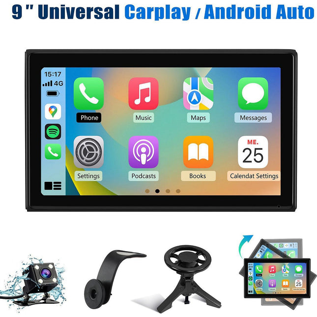 Autoradio connecté JUNSUN Écran 9 pouces, caméra de recul CarPlay