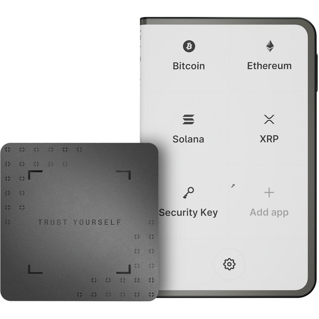 Crypto wallet LEDGER Stax Recovery key Noir