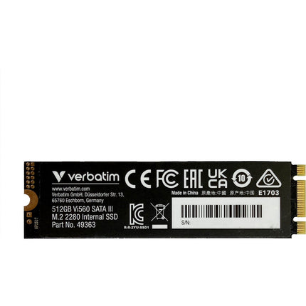 Disque dur SSD interne VERBATIM Disque interne SSD M.2 Verbatim 512Go