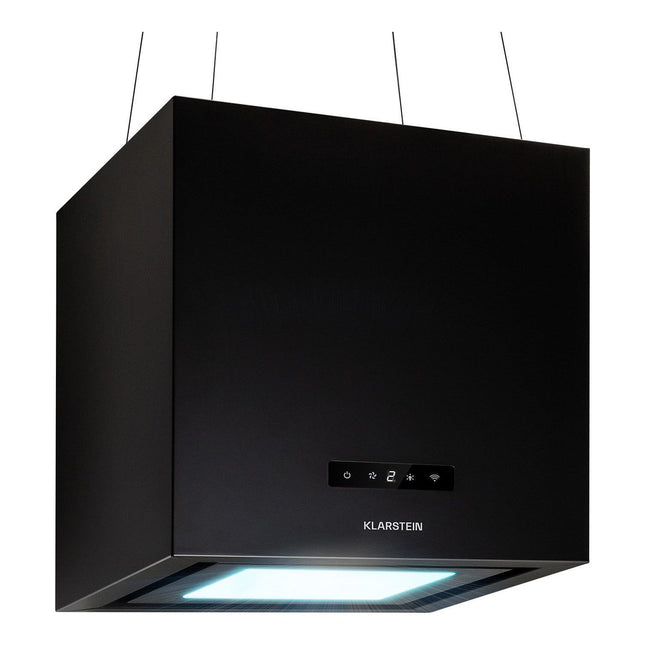 Hotte décorative îlot KLARSTEIN Kronleuchter îlot 595m³/h LED WIFI noir