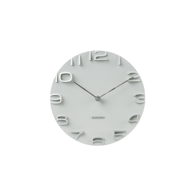 Horloge KARLSSON Edge blanc & chrome Ø42cm