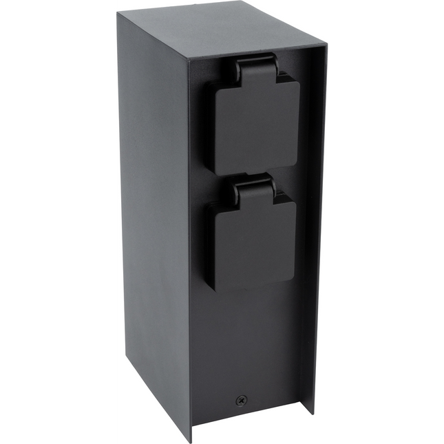 Multiprise ZENITECH de jardin à fixer 4x16A IP44 alu noir