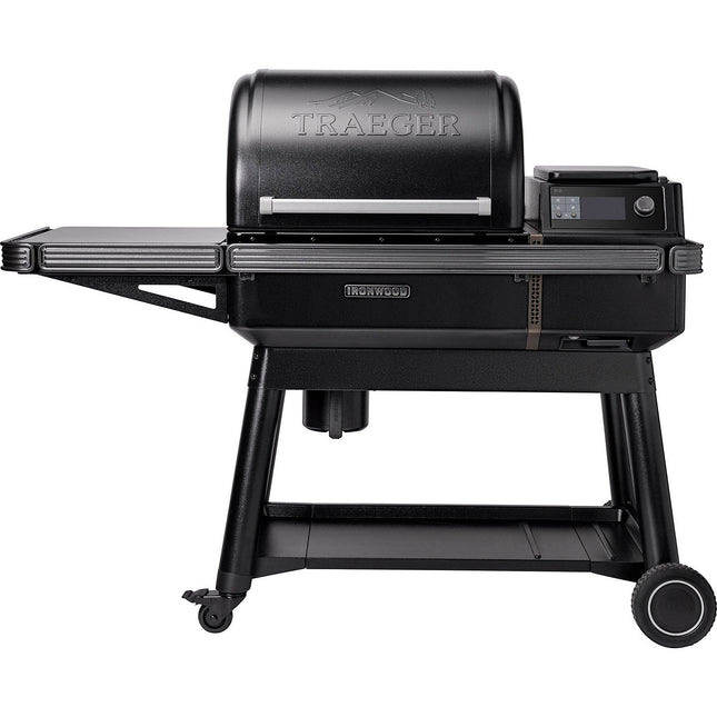 Barbecue pellet LE MARQUIER IRONWOOD noir sur chariot 76 cm