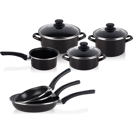 Batterie de cuisine MAGEFESA Kenia 7 pièces, Jeu 3 poêles,Induction