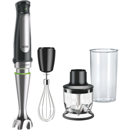Mixeur BRAUN MQ7026X MultiQuick 7 gris et noir 2 accessoires