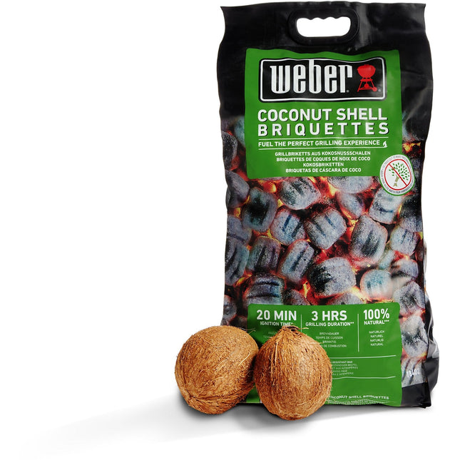 Briquette de charbon WEBER de briquettes 8kg de noix de coco