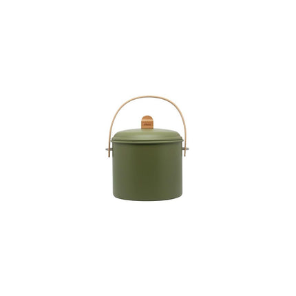 Seau à compost PEBBLY 7L, en métal et bambou