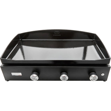 Plancha gaz LE MARQUIER Pure 375 Noir 3 brûleurs à poser, 75x40 cm