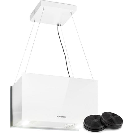 Hotte décorative îlot KLARSTEIN Kronleuchter îlot 60cm 590m³/h LED blanc