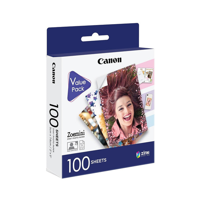 Papier photo instantané CANON 100 feuilles ZINK pr Zoemini & Zoemini 2