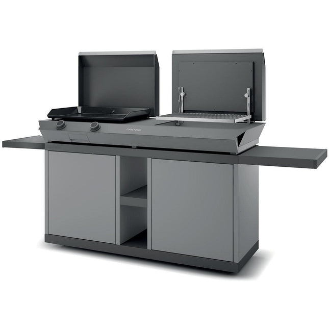 Chariot Plancha FORGE ADOUR Combi G NG 2 tablettes rabattables 2portes coulissantes
